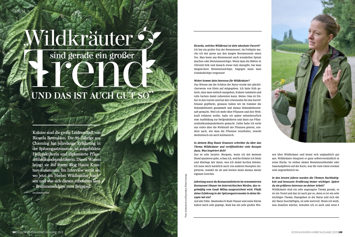 Ricarda Berendson Interview im Magazin die Rosenheimerin